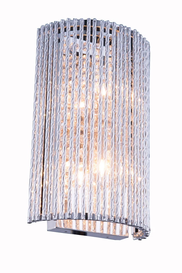 Elegant Lighting 2092w7 Influx 7" Tall 2 Light Single Ambient Wall Sconce With