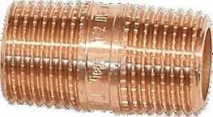 Red Brass Pipe Nipple DN 32 (1 1/4") in Various Lengths - Picture 1 of 1
