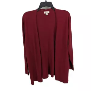 Style & Co Women’s Open Front Cardigan Sweater Scarlet Red Size Large $49.50 - Picture 1 of 4