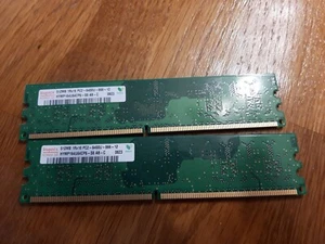 2X512MB PC2-6400U-666-12 HYMP164U64CP6-S6 AB-C - Picture 1 of 2