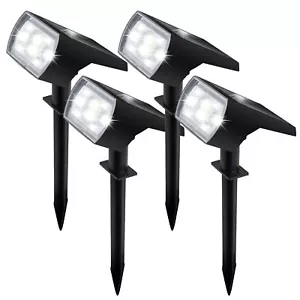Solar Spot Lights Garden Outdoor Spotlights Set of 4 for Yard Lawn Tree Deco - Picture 1 of 6