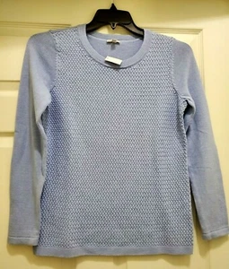 Suéter Pullover Azul Claro TALBOTS Mujer S Manga Larga Cuello Redondo - Imagen 1 de 9