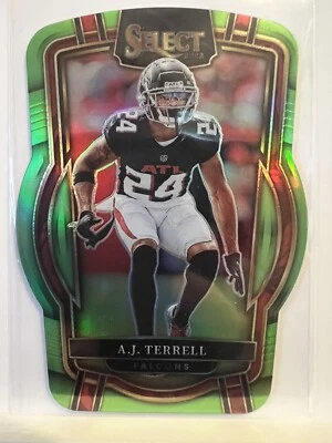 2022 Select A.J. Terrell Neon Green Die Cut #296 S/N # 32/299 Atlanta Falcons - Image 1 of 3