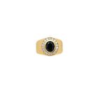 10k Gold Black CZ Men's REAL Gold Ring Size 9.5