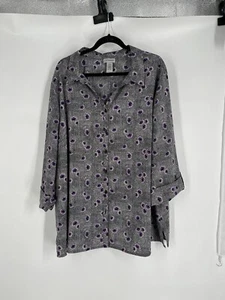 CATHERINES Damen Tunika Oberteil mit Knöpfen 3X (26/28) geblümt mehrfarbig 3/4 Arm Boho - Bild 1 von 15