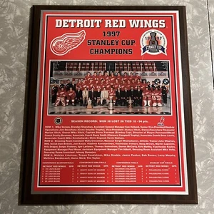 Vintage-Detroit Red Wings 1997b Stanley Cup Champs plaque-1997 - Picture 1 of 2