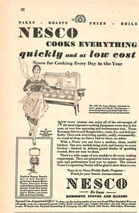 VINTAGE 1931 NESCO COOK STOVES & RANGES PRINT AD - Picture 1 of 1