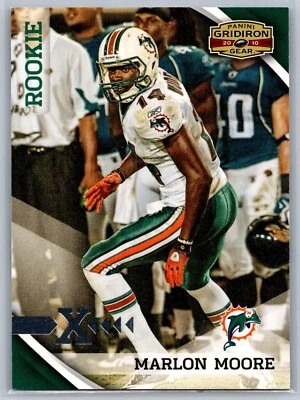 2010 PANINI GRIDIRON GEAR FOOTBALL 221 MARLON MOORE SILVER  X 172/250 DOLPHINS - Image 1 of 2
