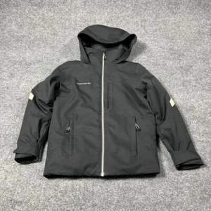 Obermeyer Jackets Kids Boys S 8 Black Snow Ski I Grow Hooded Quilted Insulated - Picture 1 of 18