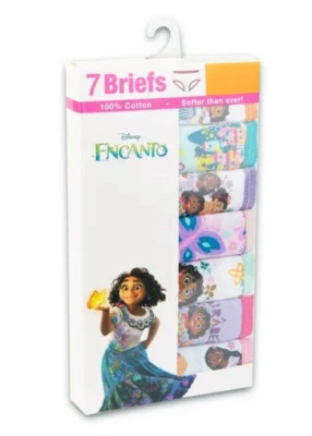 ENCANTO GIRLS 7 PACK PANTIES SIZE 6  ASSORTED COLORS DESIGNS NIP Cotton - Image 1 of 2