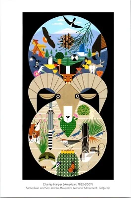 Charley Harper - Santa Rosa y San Jacinto Mt. Nat. Página de calendario Monument CA Foto 1 de 2