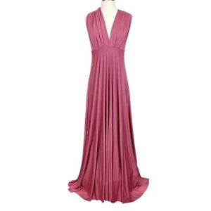 Lulu's Tricks of the Trade Halter Maxi Dress Mauve Pink Women's Large - Picture 1 of 16