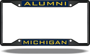 Michigan ALUMNI Black License Plate Frame - Picture 1 of 1