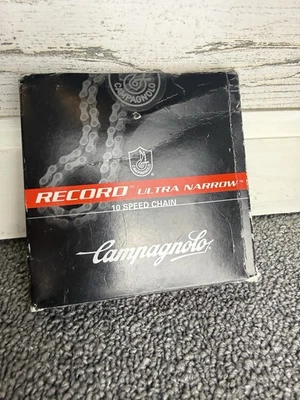  Cadena ultra estrecha Campagnolo Record 10 velocidades CN6-REX vintage Italia UD NUEVA EN CAJA Foto 1 de 2