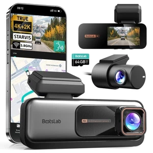 4K+2K Dual Dash Cam Front and Rear, Dashcam with Voice Control, STARVIS, ADAS... - Picture 1 of 6