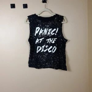 Panic! At The Disco Splatter Muscle Top Size L - Picture 1 of 8