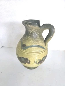 Vintage Earthenware Pitcher Incised Design Painted River Junction Pottery Works? - Picture 1 of 22