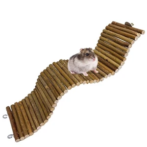 Rat Bendy Long Suspension Bridges Gerbil Wooden Ramp Hamster Cage Climbing La... - Bild 1 von 7
