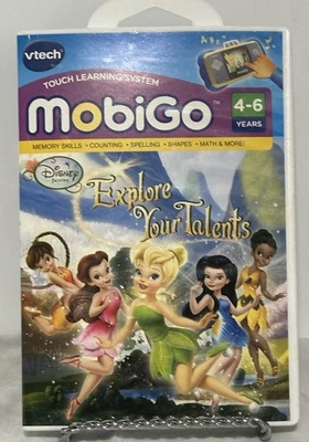 VTech mobiGo Explore Your Talents Learning Game Disney Fairies 4-6 year Complete - Image 1 of 3