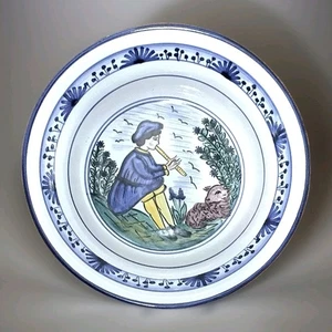 Ungarische Keramik Pastoralszene Wandbehang Schüssel 6,5" - Royal Tichelaar Makkum - Bild 1 von 10