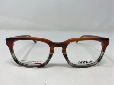 Marco de gafas Easy Clip EC475 20 50-19-140 marrón/gris mármol borde completo H748 Foto 1 de 4