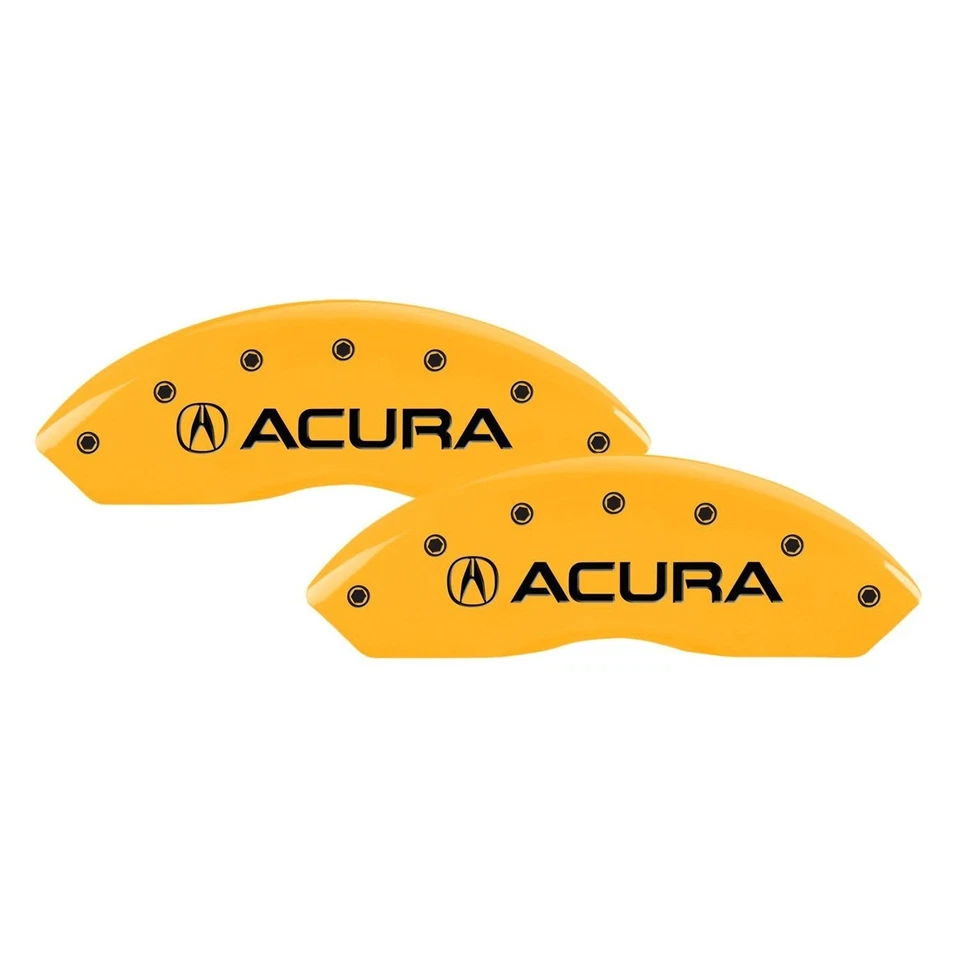 For Acura MDX 22-24 MGP Gloss Yellow Caliper Covers w Engraving Full Kit, 4 pcs - Imagem 1 de 3