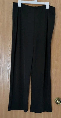 Calça Jm Collection Feminina Preta Prata Glitter Tamanho 2X Nova Com Etiquetas - Imagem 1 de 4