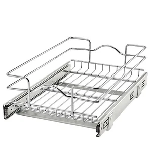 Rev-A-Shelf Pullout Basket Organizer for Kitchen Cabinets,11.5 x 18 In - Picture 1 of 11