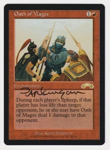 Signed Oath of Mages MP Exodus Artist Keith Parkinson 1998 MTG Magic Vintage! - Picture 1 of 2