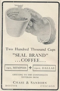 Anuncio de revista - 1902 - Chase & Sanborn Coffee - "Marca de sello" - Imagen 1 de 1