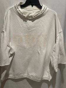 Vintage 90s I.O.U. Cotton Collection Hoodie White Pullover Sweatshirt Men’s M - Picture 1 of 9