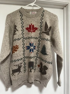 Vintage ORVIS Wool Sweater Unisex M? Winter Motif (No Size Tag See Measurements) - Image 1 of 4