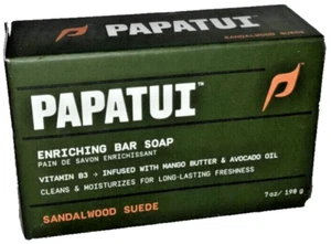 Men's PAPATUI Enriching Bar Soap SANDALWOOD SUEDE 7oz Dwayne "The Rock" Johnson - Picture 1 of 2