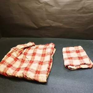 Franco 2-teiliges 100 % Baumwolle rot kariert Flanell Laken & Kissenbezug Set - Bild 1 von 9