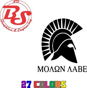 Molon Labe Punisher 2A Weapon Rifle Pistol Ammo Vinyl Decal Sticker Window noBS - Picture 1 of 26