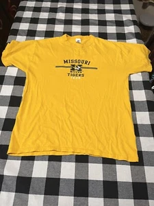 Russell Missouri Tigers Shirt Size Medium Mizzou Yellow Shirt - Picture 1 of 8