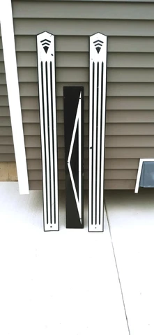 Antique Vintage Art Deco 1920s 30s Steel  Porcelain Tuxedo Theater Moulding Trim Cover