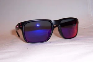 New Oakley Sunglasses HOLBROOK OO9102-36 BLACK/RED MIRROR 9102 - Picture 1 of 9