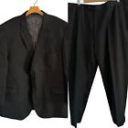 Kenneth Cole Suit Size 56L For Jacket/ Pants 52 Black Two Piece Men Suit