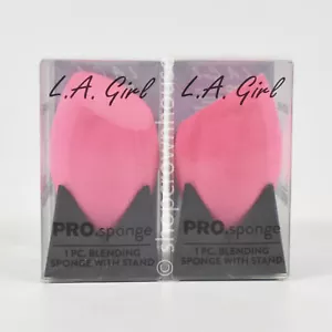 2 L.A. Girl PRO.sponge Angled Blending Sponge with Stand #GPB403 - Picture 1 of 2