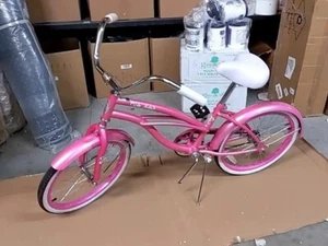 Micargi Female Single Speed Stainless Steel Jetta Beach Cruiser Bike, 20" Pink - Picture 1 of 4