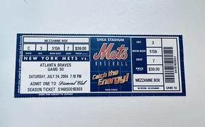 David Wright 3rd Hit Game Original Full Ticket July 24, 2004 - Rare! - Bild 1 von 7