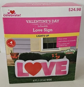 Aufblasbares Liebesschild Valentinstag. Leuchtet! 4" Möglichkeiten zu feiern. Neu im Karton - Bild 1 von 8