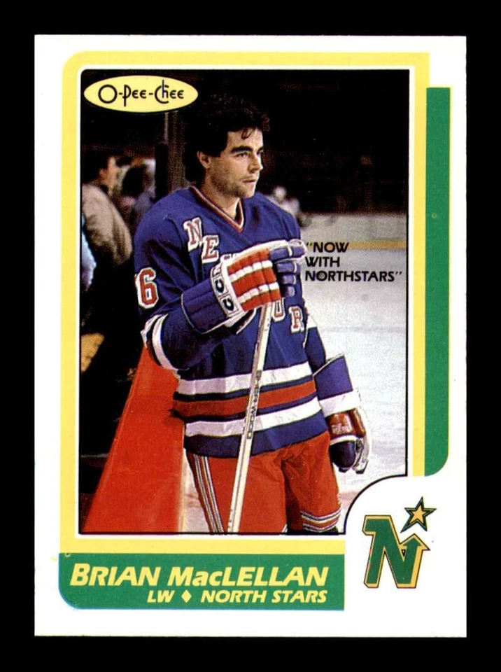 1986-87 O-Pee-Chee Hockey Brian MacLellan #33 Minnesota North Stars NM Near Mint - Image 1 of 2