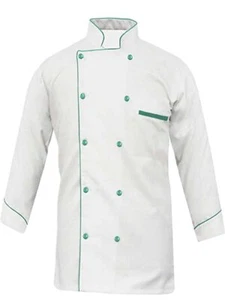 Doublebreasted Jacket Men Chef Coat Long Sleeve Kitchen Uniform Cook Shirt CAWG1 - Picture 1 of 23