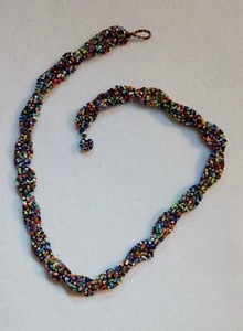 Necklace - 20 in - Double Strand - Twisted Rope Seed Beads - Multicolor - Picture 1 of 4