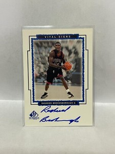 1999 SP Top Prospects Vital Signs #RB Rasheed Brokenborough AUTOGRAPH