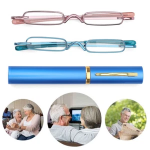 Classic Compact Reading Glasses Readers Travel Slim Design with Case Presbyopia⇘ - Picture 1 of 13