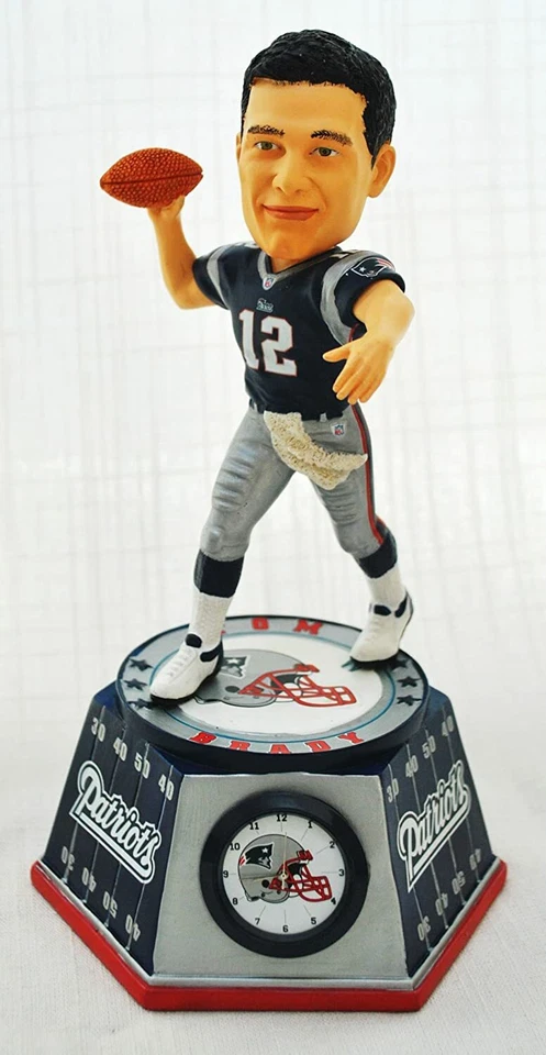 Tom Brady New England Patriots Super Bowl Bobblehead Reloj Nuevo En Caja 12532 Foto 1 de 2