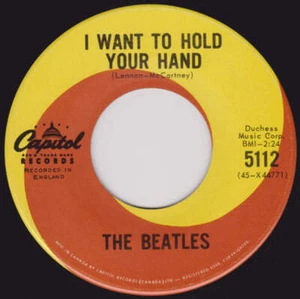 The Beatles - I Want To Hold Your Hand (7", Single, RP, Pin) - Foto 1 di 3
